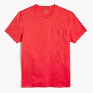 J. Crew Red Short Sleeve Pocket Tee